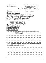 Bộ đề khảo sát chất lượng môn Toán Khối 4 - Năm học 2012-2013 - Trường TH Xuân Hương 1